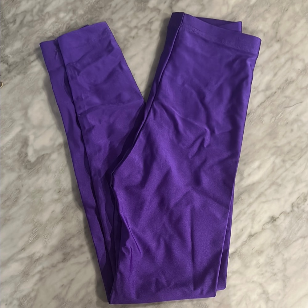 American Apparel Purple Seamless Leggings